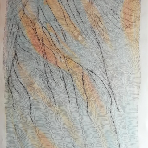 inchiostro e acrilico su carta, 2017, cm70x100